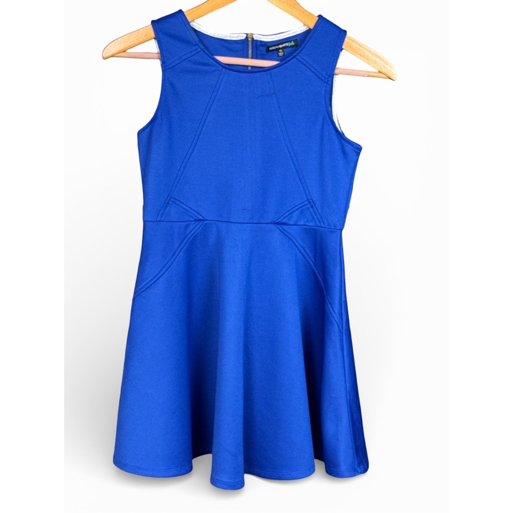 Sequin Hearts Girls‎ Blue Fit & Flare Skater Dress Size 12 Sleeveless Party